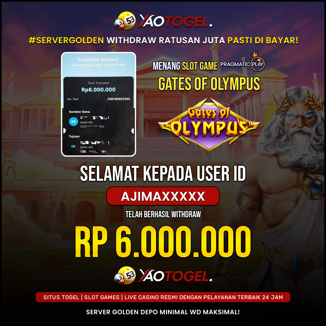 YAOTOGEL - BERHASIL JACKPOT DI GATES OF OLYMPUS