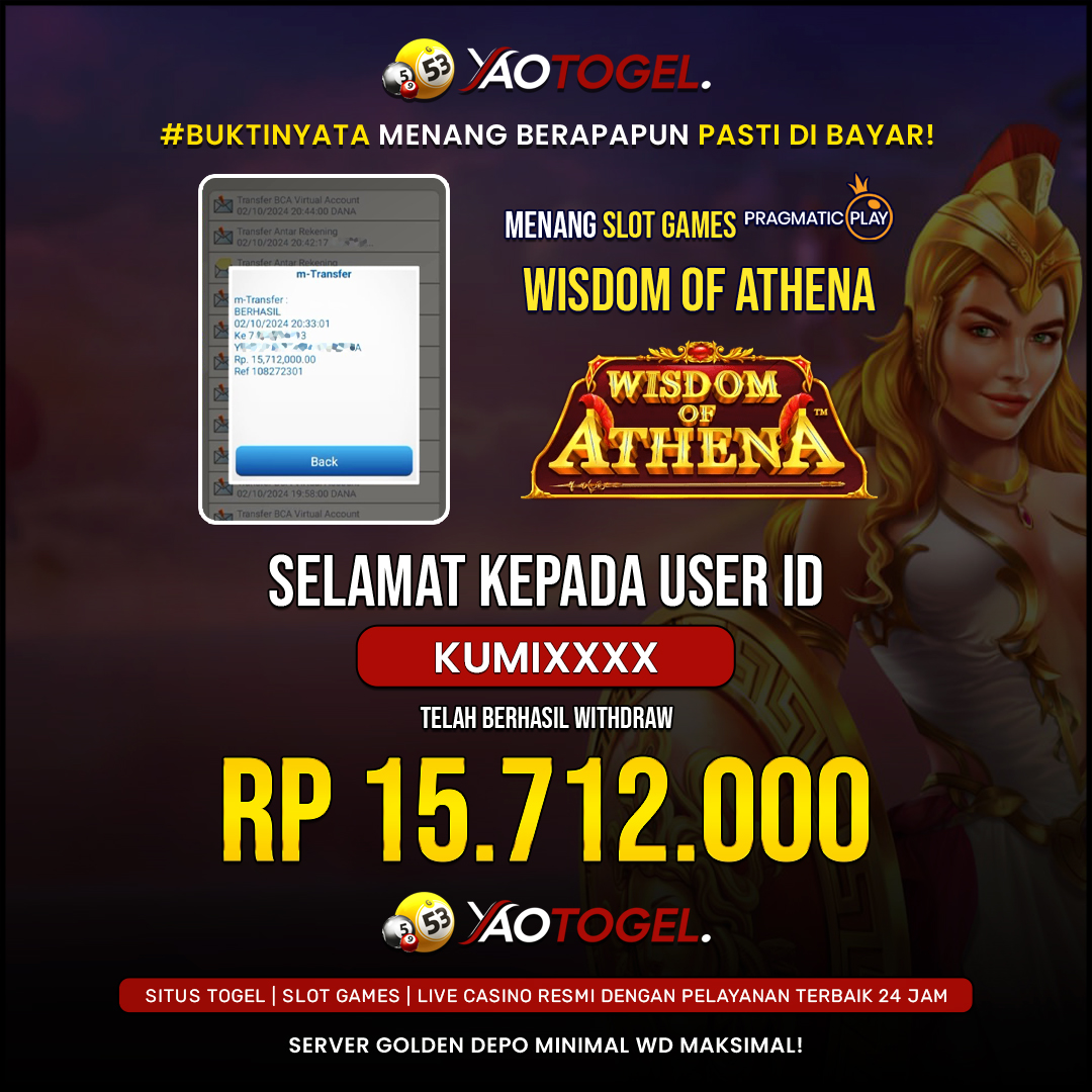 YAOTOGEL - BERHASIL JACKPOT DI WISDOM OF ATHENA