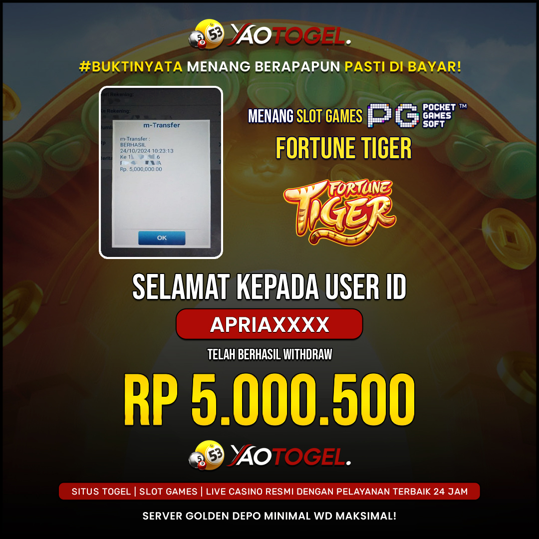 YAOTOGEL - BERHASIL JACKPOT FORTUNE TIGER