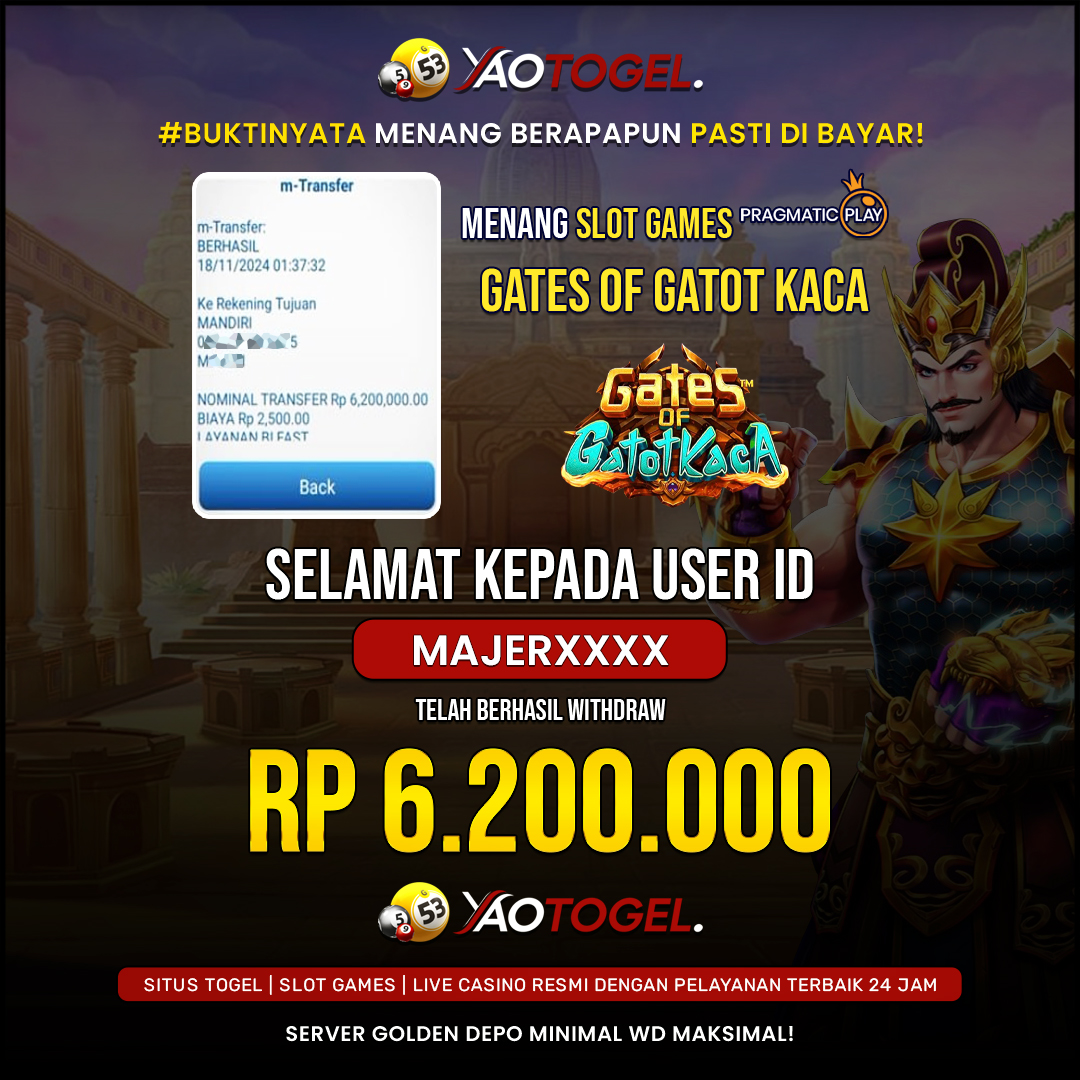 YAOTOGEL - BERHASIL JACKPOT GATES OF GATOT KACA